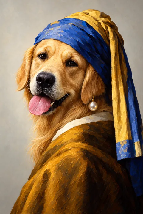 Dezelfde hond als Vermeer-schilderij